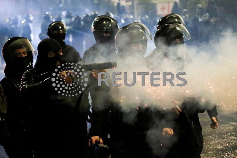 Georgia police fire tear gas to scatter protesters, Russian agencies say