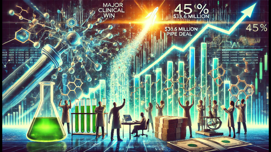 This Stock is Soaring 450% Today on a Massive Clinical Win and $37.6mln PIPE Deal...