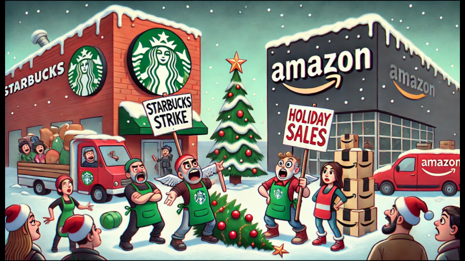 Starbucks and Amazon Workers Are Waging An All-Out War to Destroy Christmas As We Know It...