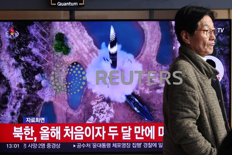 North Korea tests mid-range missile as Blinken visits Seoul