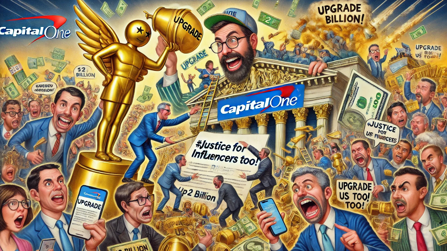 Capital One Got an Upgrade And a $2 Billion Lawsuit on the Same Day... Influencers Are Outraged