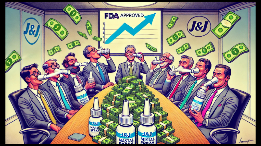 J&J Execs Sniffing Massive Profits Thanks to FDA Approval of New Nasal Spray Depression Drug…