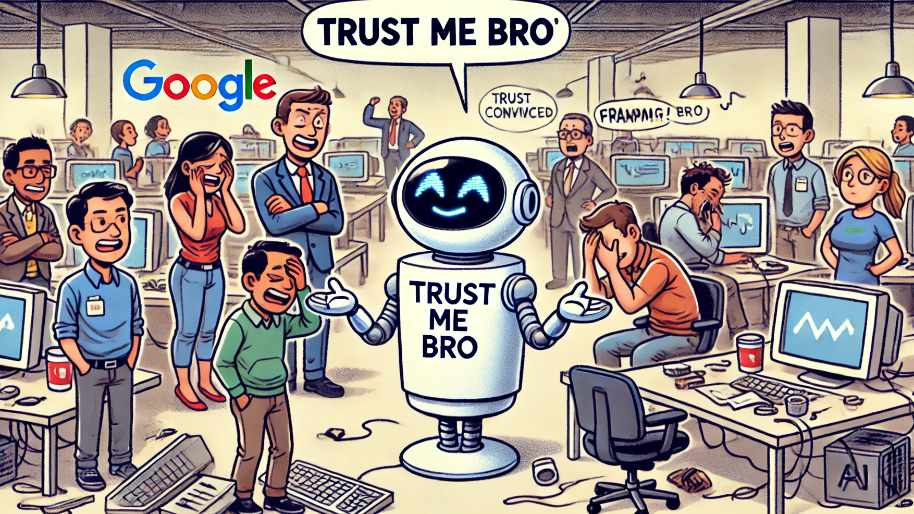 Google’s “Trust Me Bro” AI Strategy Backfires BIG TIME... Is DeepSeek to Blame Again?
