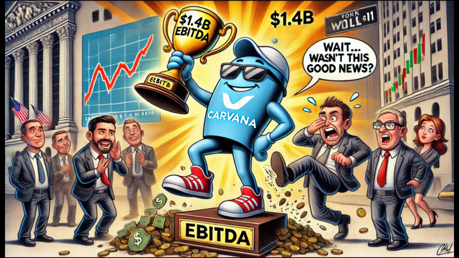 WOW: Carvana Makes History With Massive $1.4B EBITDA, Wall Street Curb Stomps Shares Anyway…