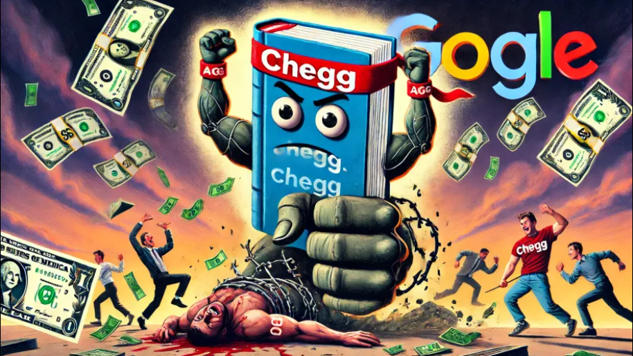 Chegg Goes Kamikaze on Google, Sues Tech Giant for Strangling Them Out of Existence…