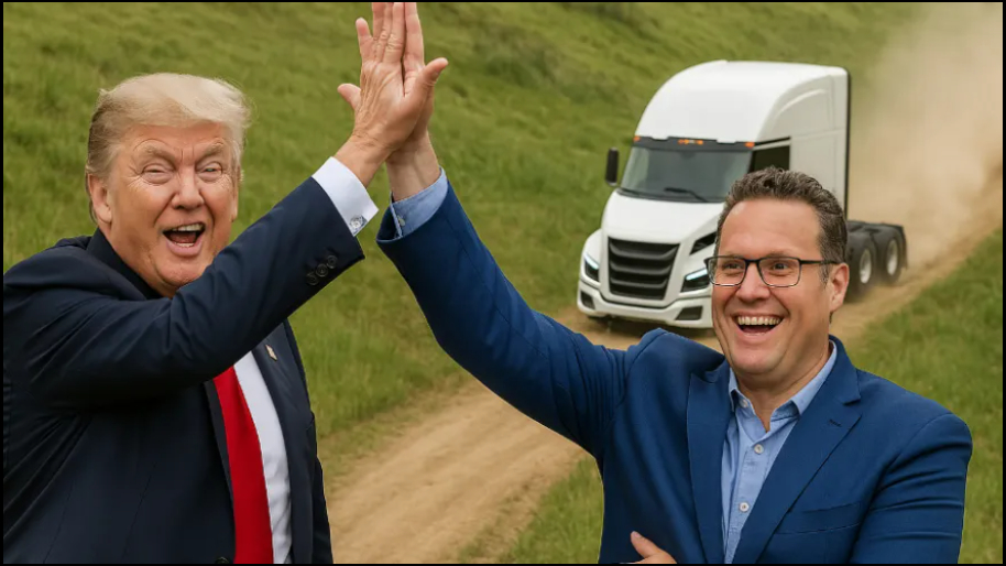 Trump Allegedly Just Pardoned the Guy Who Rolled a Fake Truck Down a Hill (After Donating $2M)