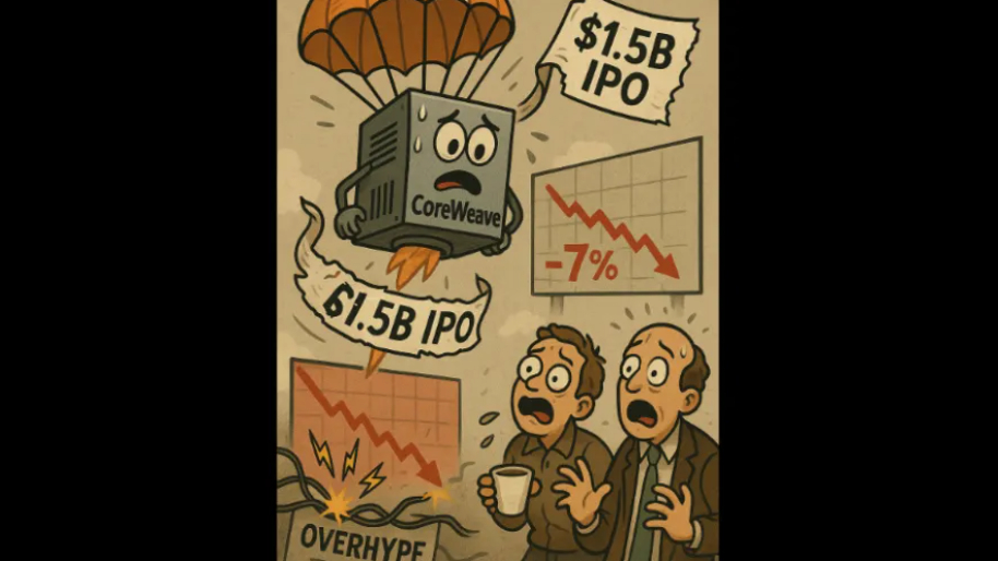 CoreWeave Plummets -7% After Massive $1.5 Billion Post-IPO Collapse…