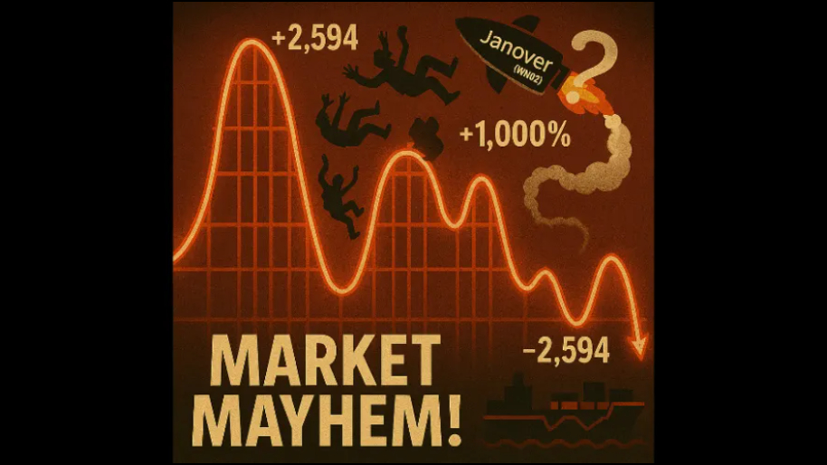 The Final Tally: Dow Breaks Wild 2,594 Point Swing Record while Janover (Who?) Catapults 1,000%!