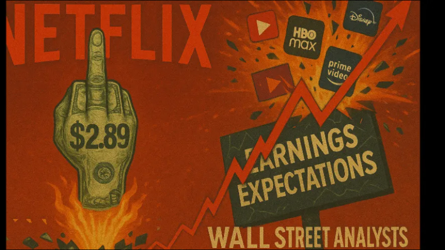 Netflix’s $2.89Bln Middle Finger Sends Shares Soaring After Beating the Brakes off Earnings…
