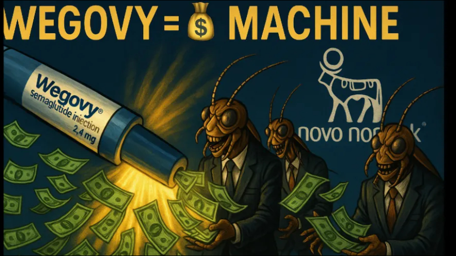 Novo Nordisk Officially Turns Wegovy Into a Money Printer By Partnering with Big Pharma Cockroaches