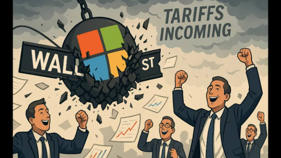 Microsoft’s Assaults Wall Street Estimates, Investors Forget Tariff Chaos Is Weeks Away...