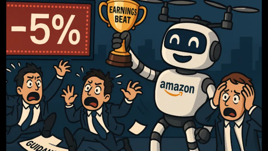 Amazon Beats But Wall Street Soils Themselves Over Guidance—Shares Tank 5%...