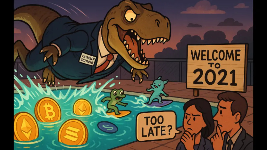Wall Street Dinosaur Charles Schwab Officially Dives Headfirst Into Crypto For Clients—Too Late?