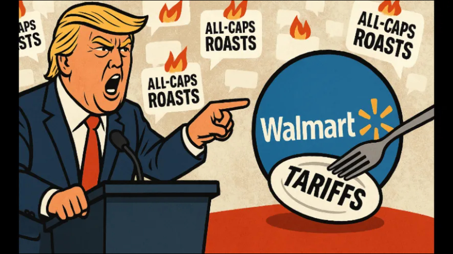 Trump Demands Walmart “Eat The Tarrifs”, Triggers Presidential All-Cap Roasting…