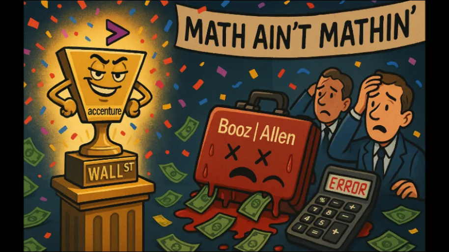 Wall Street Praises Accenture While Booz Allen Hemorrhages Cash… Math Ain’t Mathin’