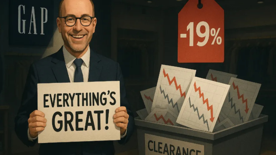 GAP CEO Gaslights Stock Into the Clearance Bin, Shares Plunge -19%