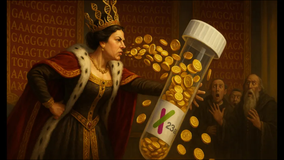 The Queen of Spit Spontaneously Pays $305 Million to Keep Her 23andMe Empire…