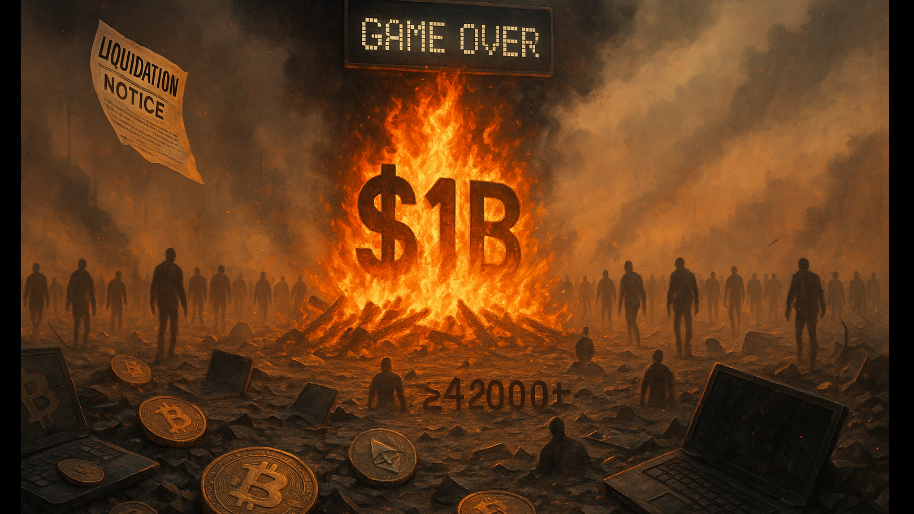 Crypto Gets Absolutely Cooked with $1B Liquidated and 240,000 Traders Calling Quits…