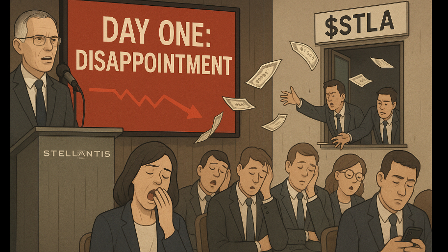 Stellantis CEO Bores Crowd On First Day, Investors Yeet Shares From Disappointment…
