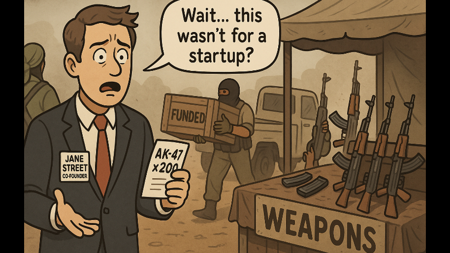 Jane Street Co-Founder “Accidentally” Funds AK-47 Shopping Spree, Claims He Was Duped Into Coup…