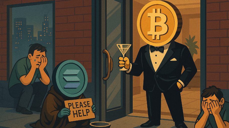 Bitcoin Has Become the 1%… and Left the Rest of Crypto Begging at the Door (Oh, The Irony)