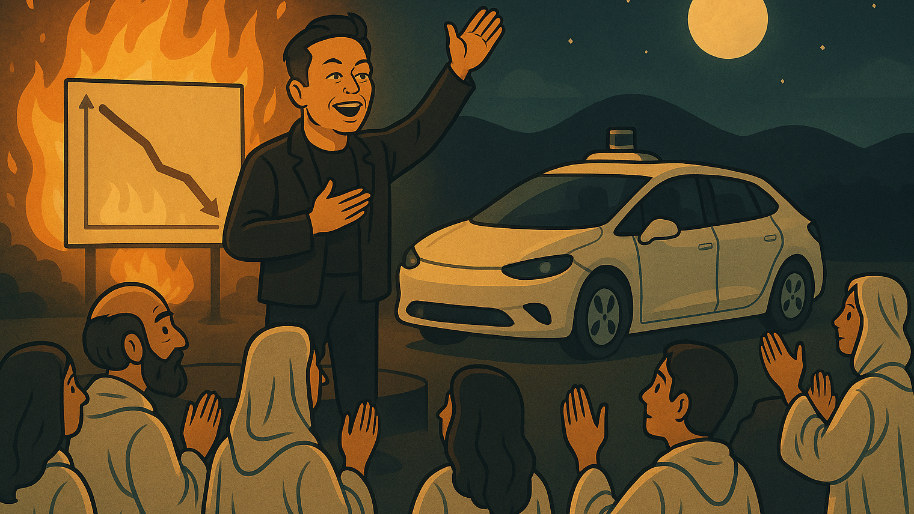 Tesla Posts Its Worst Sales Plunge Ever… But the Cult of the Robotaxi Lives On