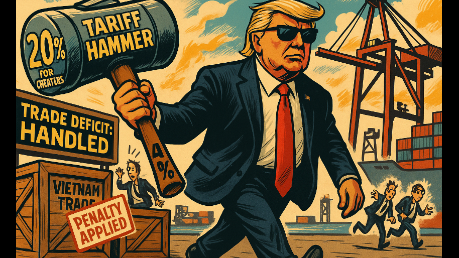 Trump Grabs Vietnam By The Trade Deficit, 20% Tariff, 40% for Cheaters, and Zero F***s Given