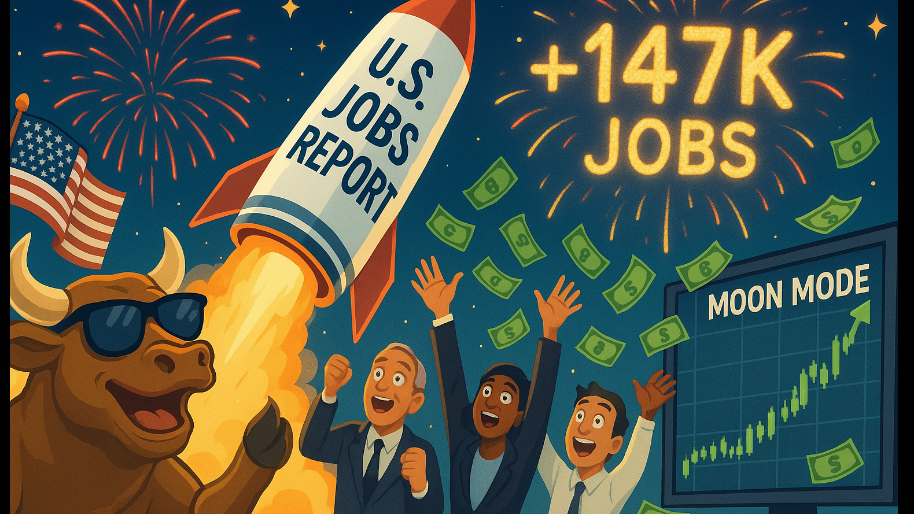 “Merica! Adds 147k Jobs, Wall Street Moons, and Investors Can’t Get Enough…