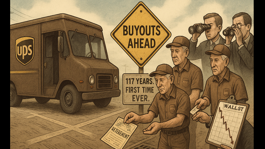 UPS Tries to Retire Its Way Out Of The Gutter with “Buyout for Driver Plan” (First Time In 117 Years