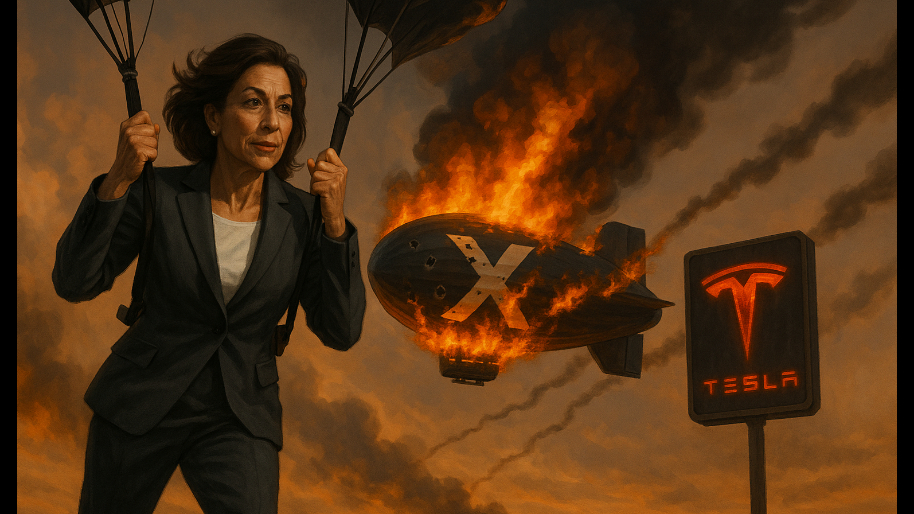 Linda Yaccarino Is No Longer Taking Elon’s Bullets, Pulls the Ripcord on X CEO Role (Tesla Beware?)