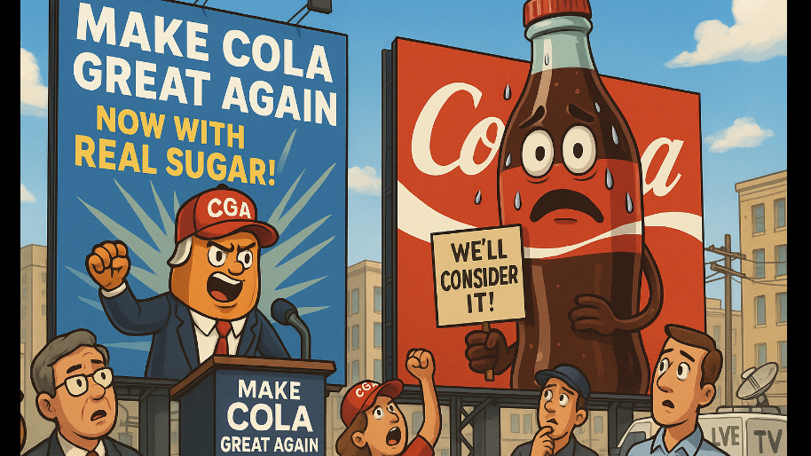 Trump Announces End to Corn Syrup in Coke Products… Coke Kinda, Maybe, Not Really Agrees…