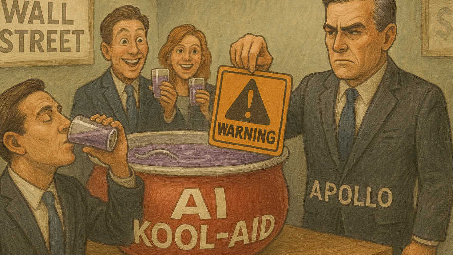 Wall Street’s Pounding AI Kool-Aid… But Apollo Just Spiked It With a Reality Check (1999, Anyone?)