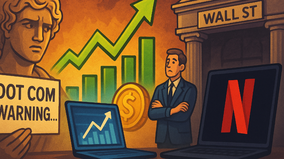 Tech Stocks Ignore Apollo’s Dot Com Warning… Wall Street Stops Binging Netflix