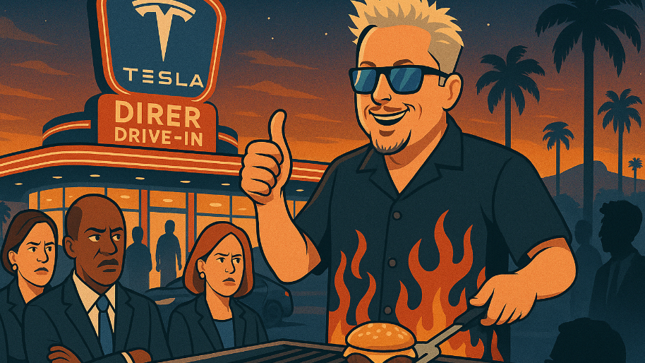 Elon Goes “Full Guy Fieri” With Tesla’s Latest Distraction… But Wall Street’s Not Biting This Time