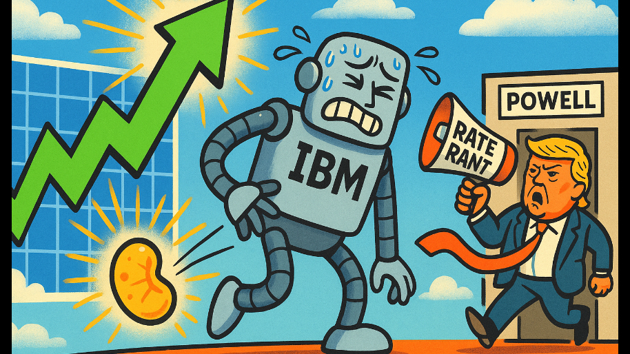 Markets Hit Record While IBM Passes Kidney Stone, Trump Would Like a Word with Powell…