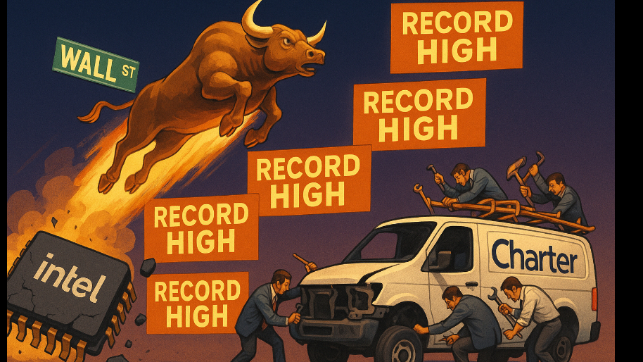 Wall Street Rips Five Straight Record Highs, Intel Implodes While Charter Gets Stripped for Parts…