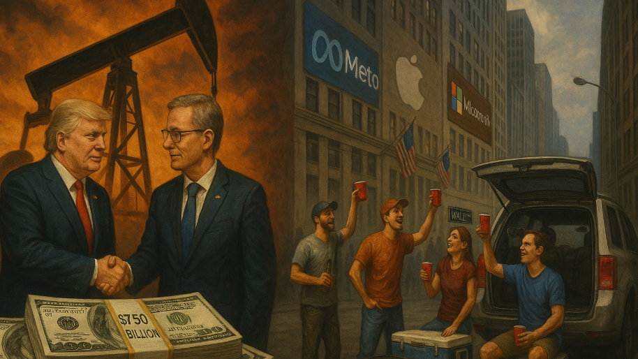 Trump’s EU Deal Lights a $750B Fire Under Oil… Wall Street’s Too Busy Tailgating for AI’s Big Show