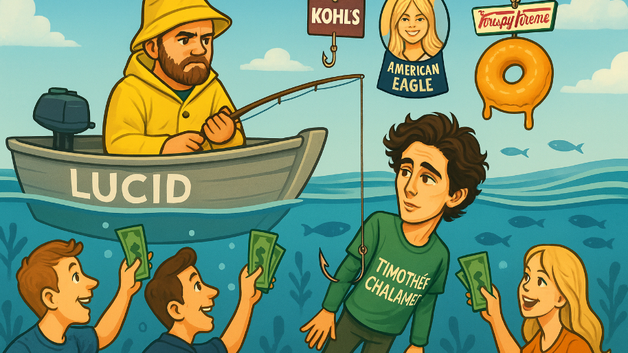 Lucid Drops a Hook Into the Meme Stock Waters… and Timothée Chalamet Is the Bait
