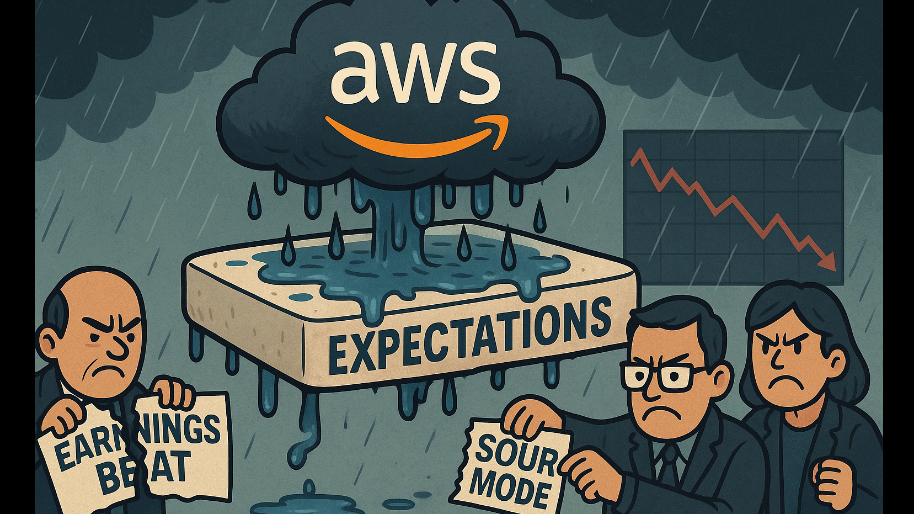 AWS’s Wet the Bed Moment Turns Investors Sour Despite Earnings Beat…