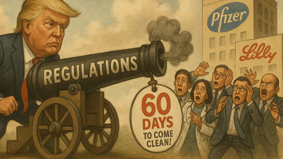 Trump Aims His Regulatory Cannon At Big Pharma’s Shadow Pricing Scheme (“60 Days to Come Clean!”)