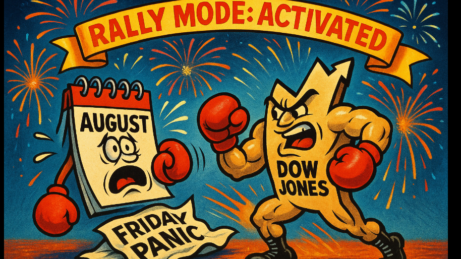 Dow Shakes Off Friday Panic, Punches August in the Mouth… (For Now)