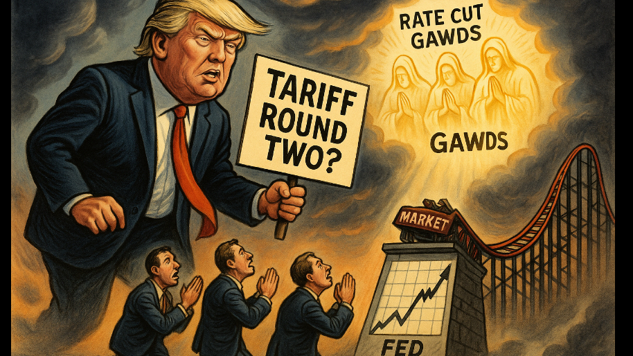 Market Wobbles as Trump Teases Tariff Round Two, Traders Pray to the Rate Cut Gods