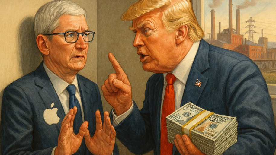 Trump Had Tim Cook Cornered… So Apple’s Throwing $100B at the Rust Belt to Get Him Off Their Back