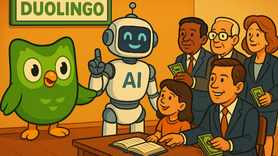 Duolingo’s AI Tutor Swapped Sparked Outrage… But Turns Out, AI Speaks Fluent Revenue