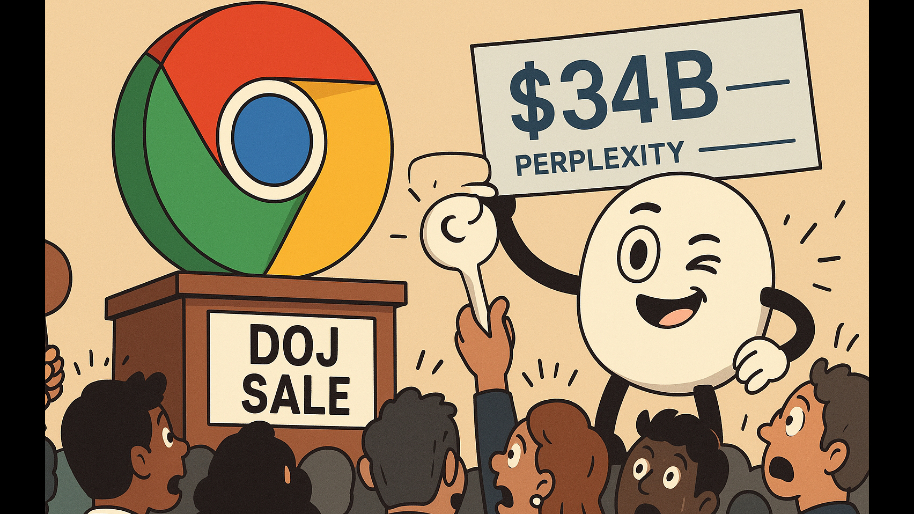 DOJ Wants Chrome Sold. Perplexity Shows Up With a $34B Check and a Wink…