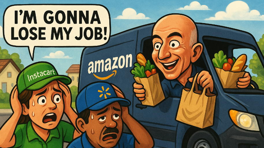 “I’m Gonna Lose My Job” -Instacart And Walmart As Bezos Invades 2,300 Cities With Fresh Delivery