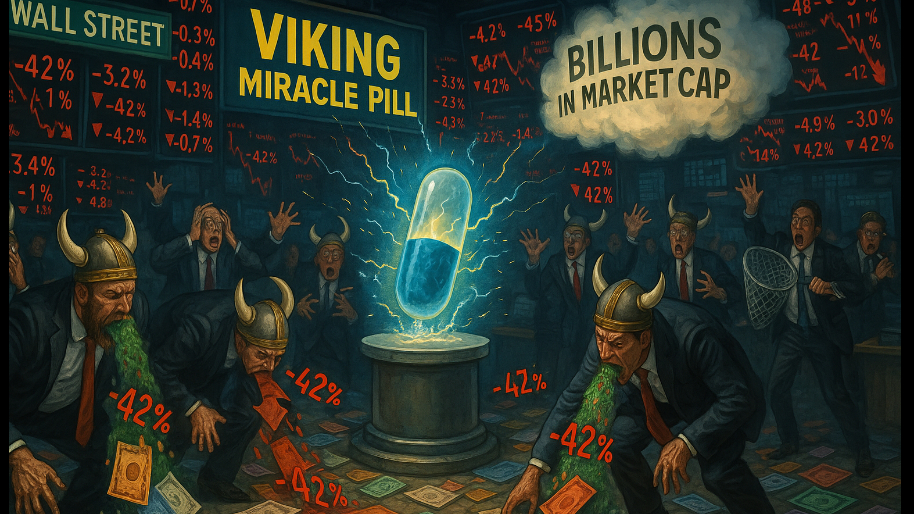 Viking’s Miracle Pill Vaporizes Billions in Market Cap (Investors Vomit Shares -42%)