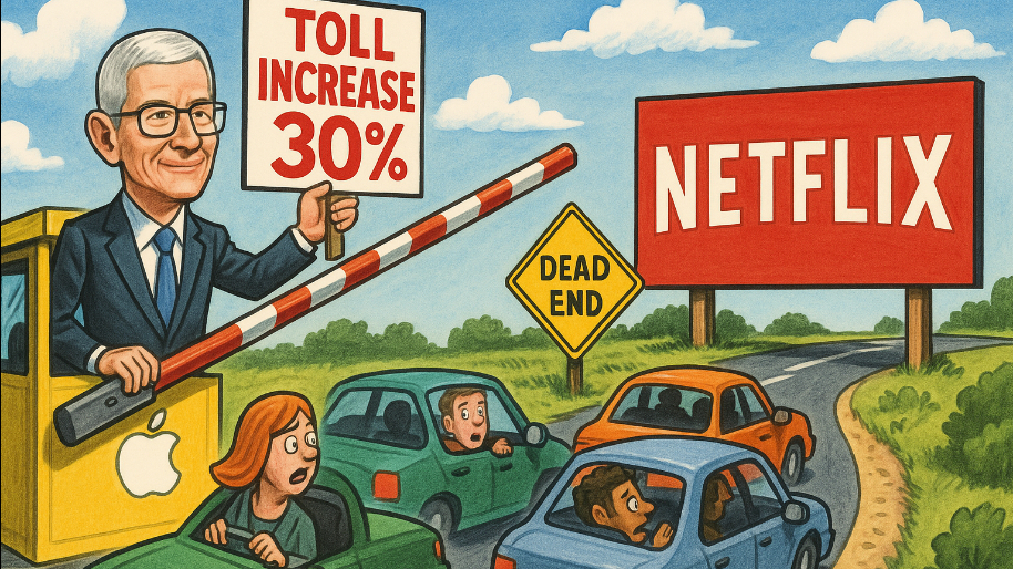 Tim Cook Raises the Streaming Toll Booth 30%… on a Road That Dead-Ends Into Netflix