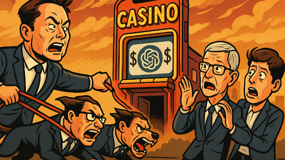 Elon Sends Lawyers After Cook and Altman… Calls iOS a Rigged Casino Where Only ChatGPT Wins
