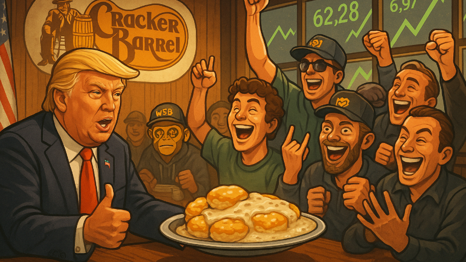 Trump Gives Cracker Barrel a PR Bailout and Hands Hands Apes a Platter of Biscuits n Gains